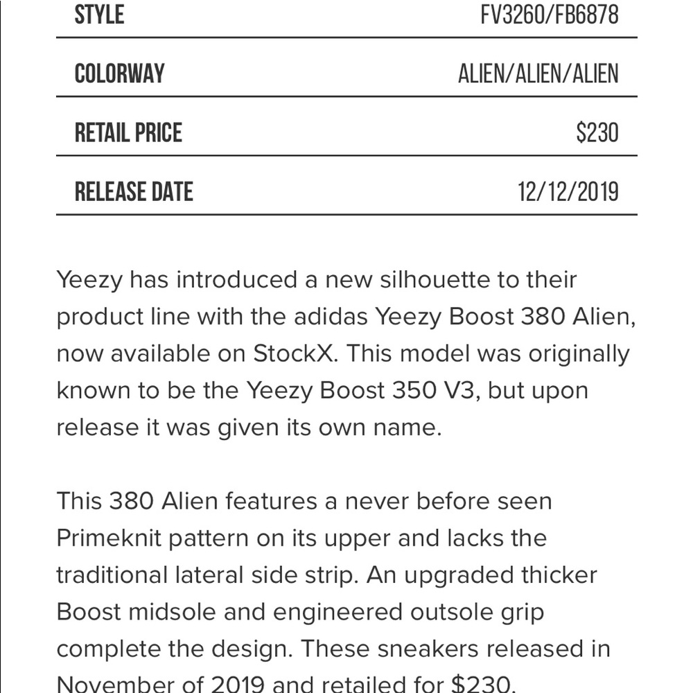 Adidas Yeezy Boost 380 Alien - Picture 5 of 5